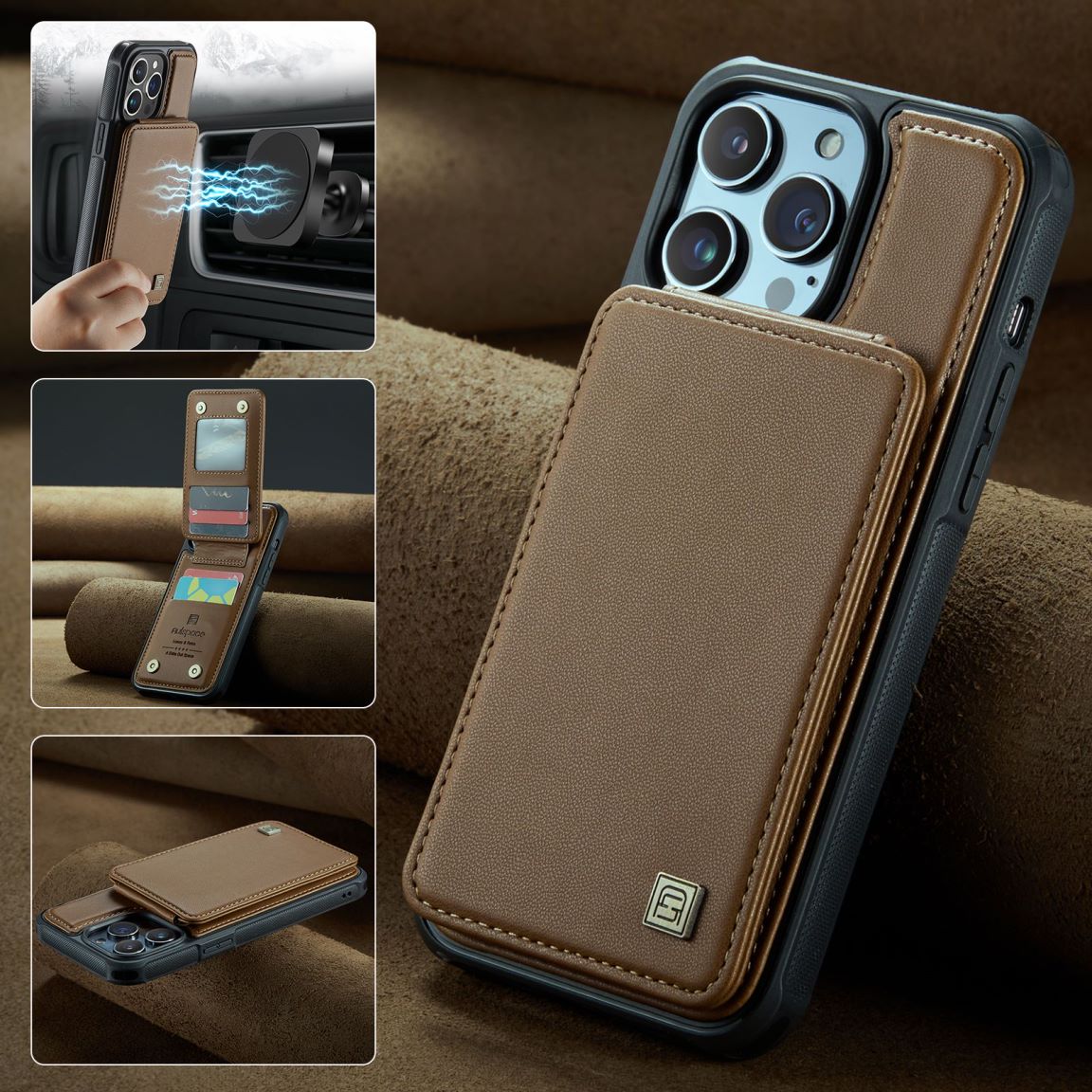 New RFID Blocking Card Holder Phone Case for iPhone