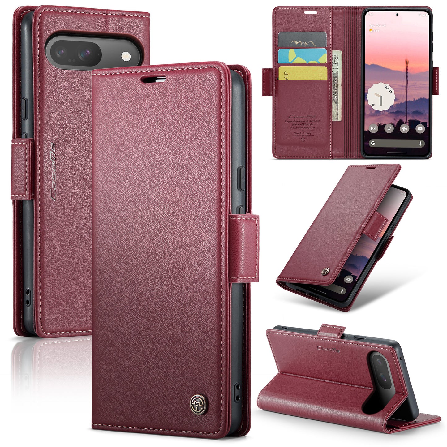 New RFID Blocking Card Holder Wireless Charging Phone Case for Google