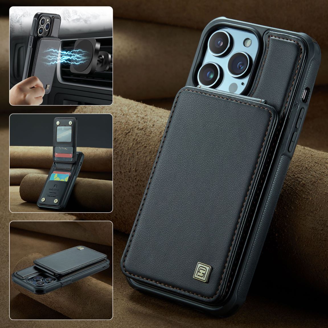 New RFID Blocking Card Holder Phone Case for iPhone