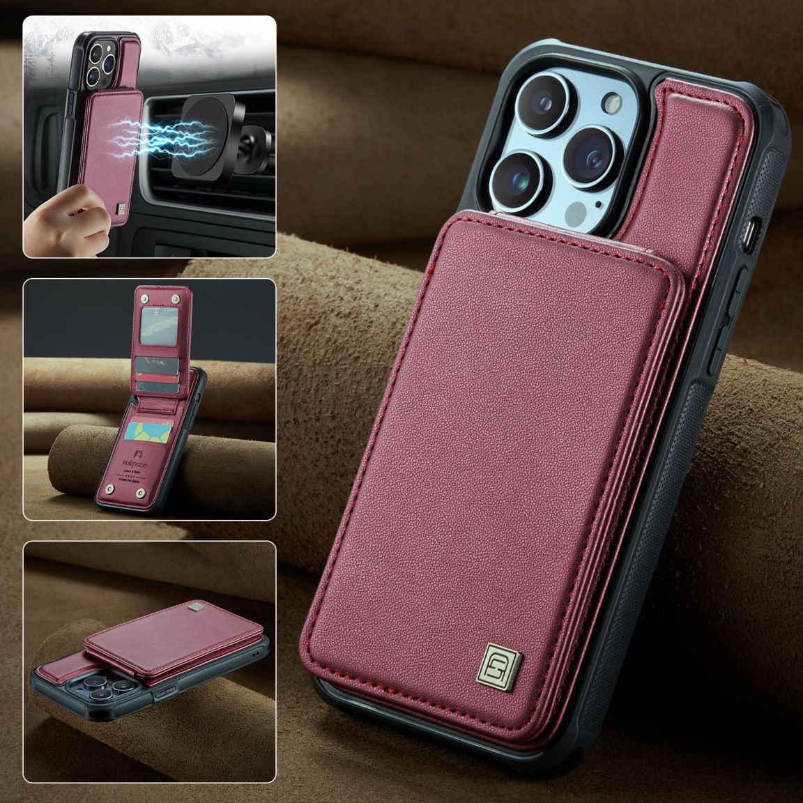 New RFID Blocking Card Holder Phone Case for iPhone