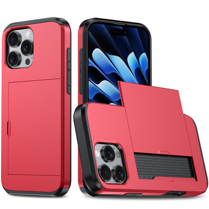 New Slide Card Wallet Phone Case for iPhone
