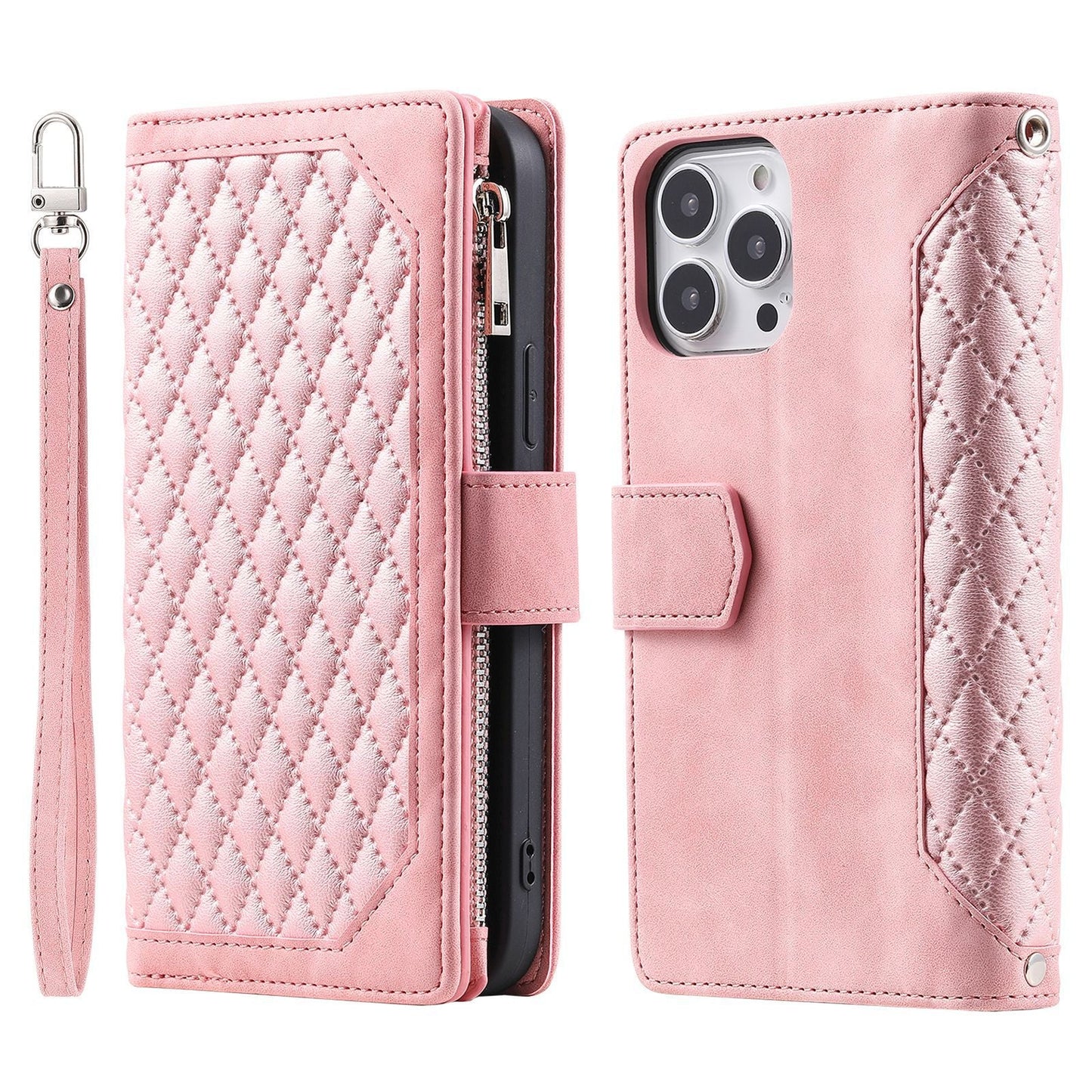 New Zipper Wallet Leather Phone Case for iPhone